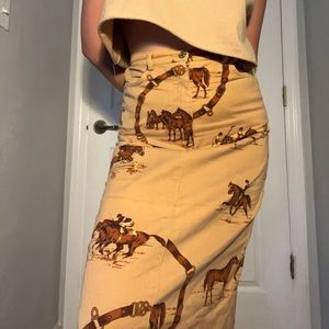 Vintage Ralph Lauren cowboy skirt
